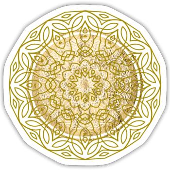buddhism sun meditation spiritual hindu - Sticker size S (10 x 10 cm) - white matte - Front