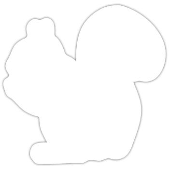 Écureuils - Sticker taille S (10 x 10 cm) - blanc mat - Devant