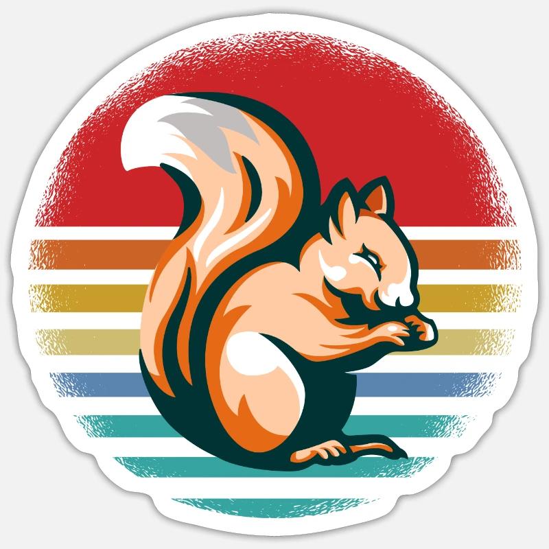 Eichhörnchen Sticker Größe S (10 x 10 cm)