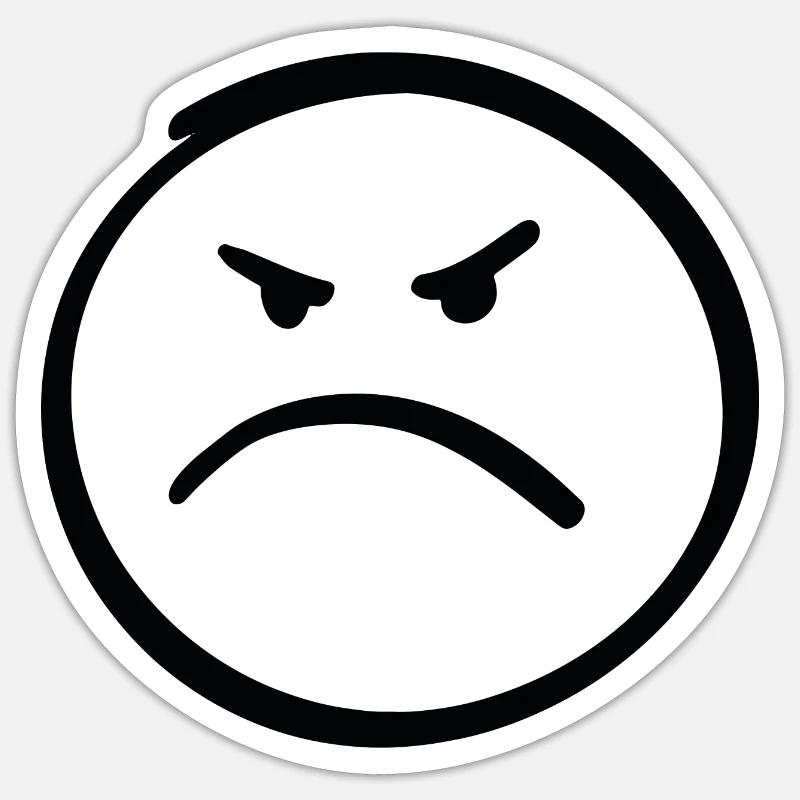 Evil face - Sticker size S (10 x 10 cm) - white matte