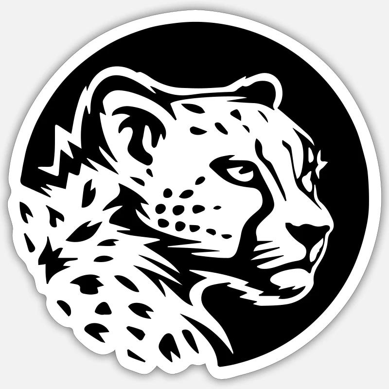 Profil de guépard Sticker taille S (10 x 10 cm)