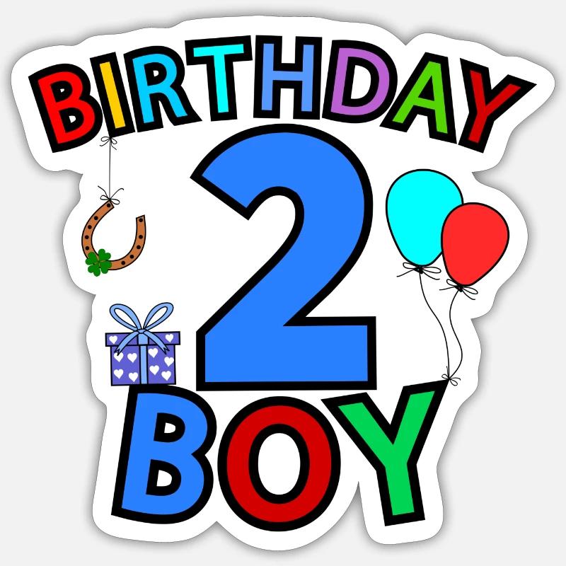 Birthday Boy 2 - Sticker Größe S (10 x 10 cm) - Mattweiß