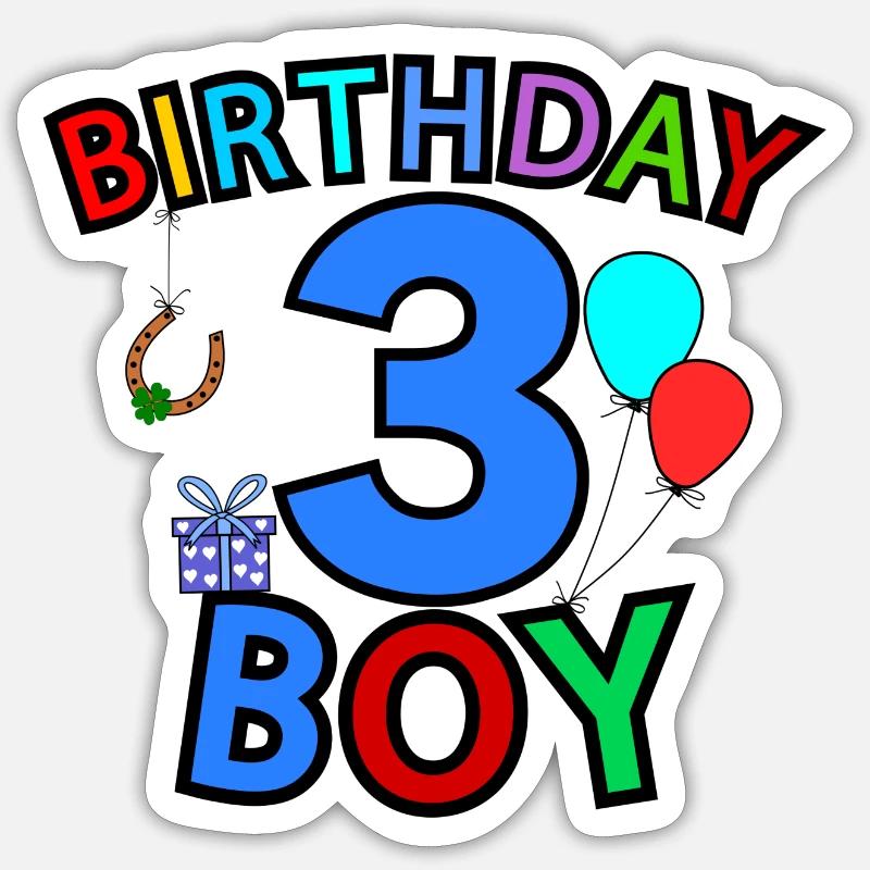 Compleanno 3 Adesivo