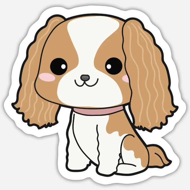 Cavalier King Charles Spaniel - Sticker size S (10 x 10 cm) - white matte