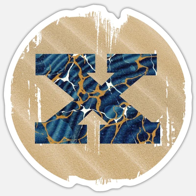 e 16 x - Sticker size S (10 x 10 cm) - white matte