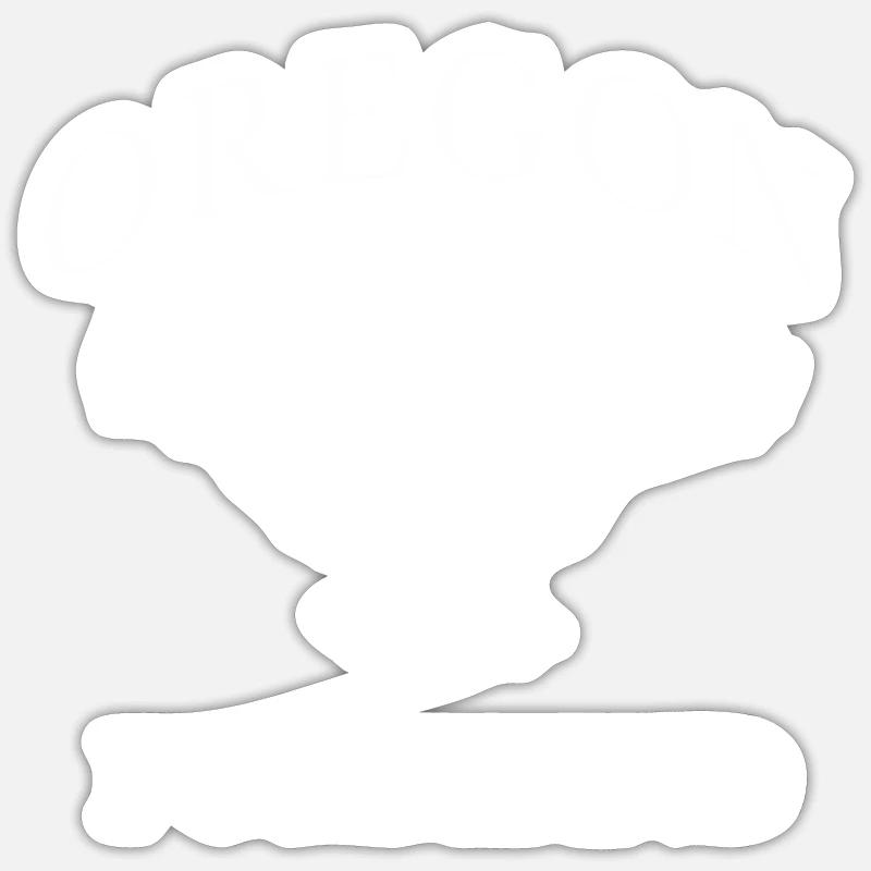 Oregon Portland Eagle - Sticker taille S (10 x 10 cm) - blanc mat