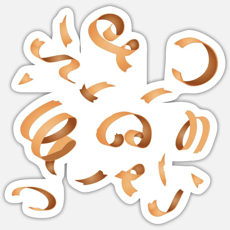 Wood chips - Where planing is done, chips fall Sticker size S (10 x 10 cm)