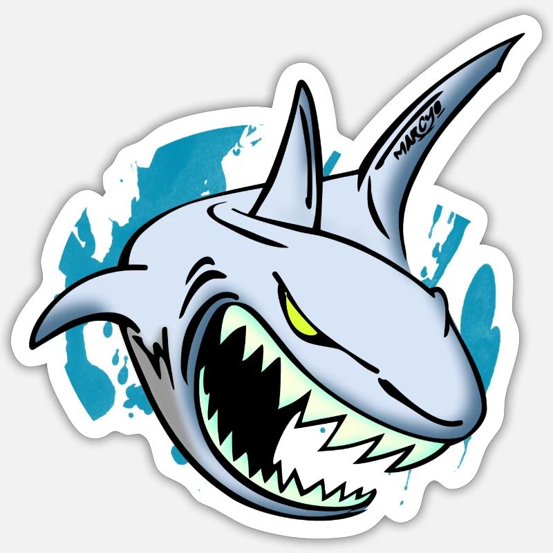 Requin Sticker taille S (10 x 10 cm)