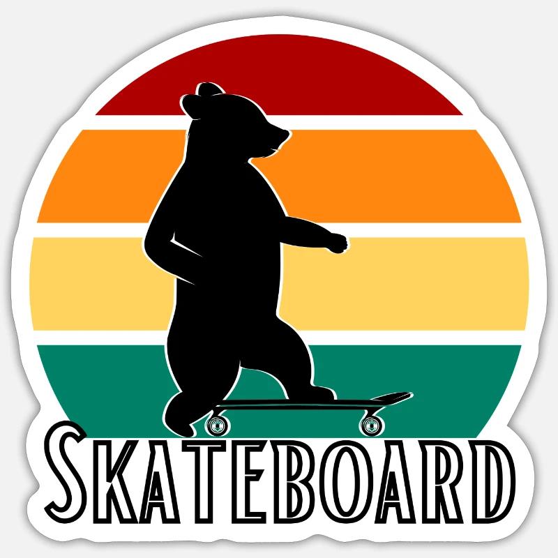 Cool Bear - Sticker taille S (10 x 10 cm) - blanc mat