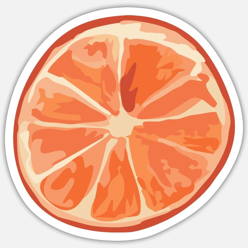 Orange - Sticker size S (10 x 10 cm) - white matte