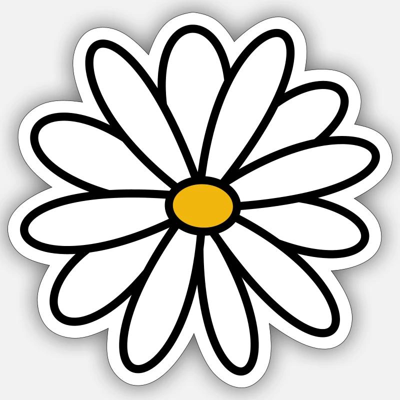 Daisy Sticker size S (10 x 10 cm)