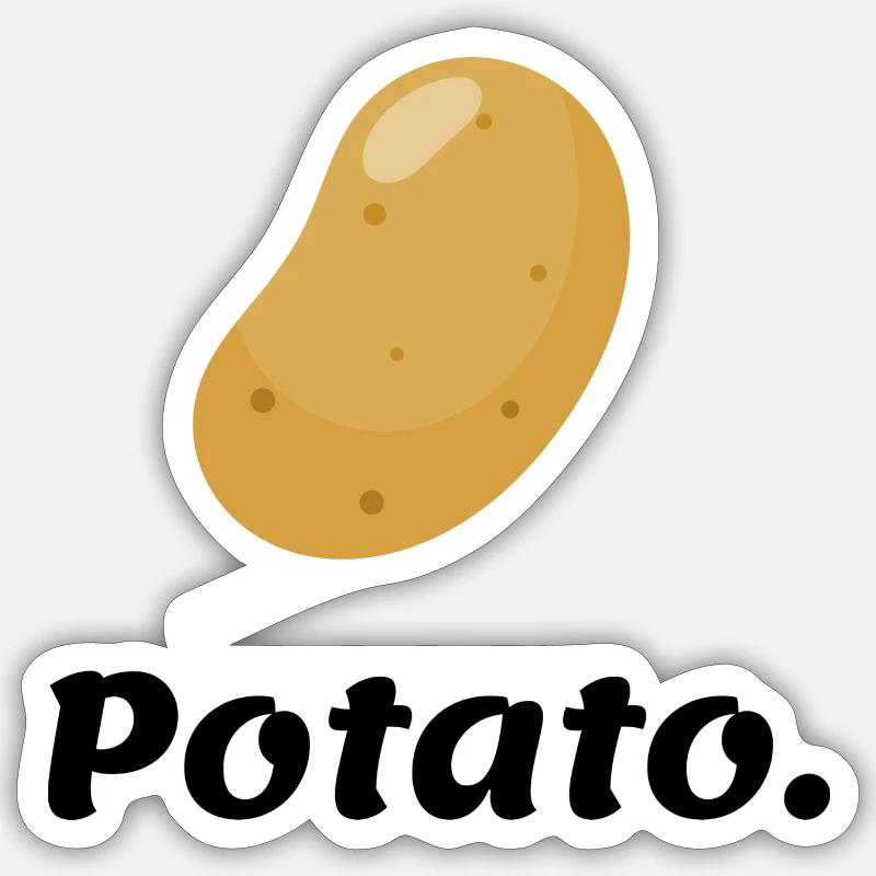 Potato. - Sticker Größe S (10 x 10 cm) - Mattweiß