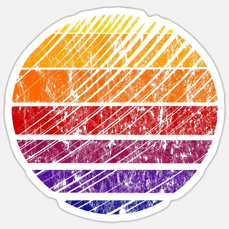 Sun Sun, Sunset, Evening - Sticker size S (10 x 10 cm) - white matte