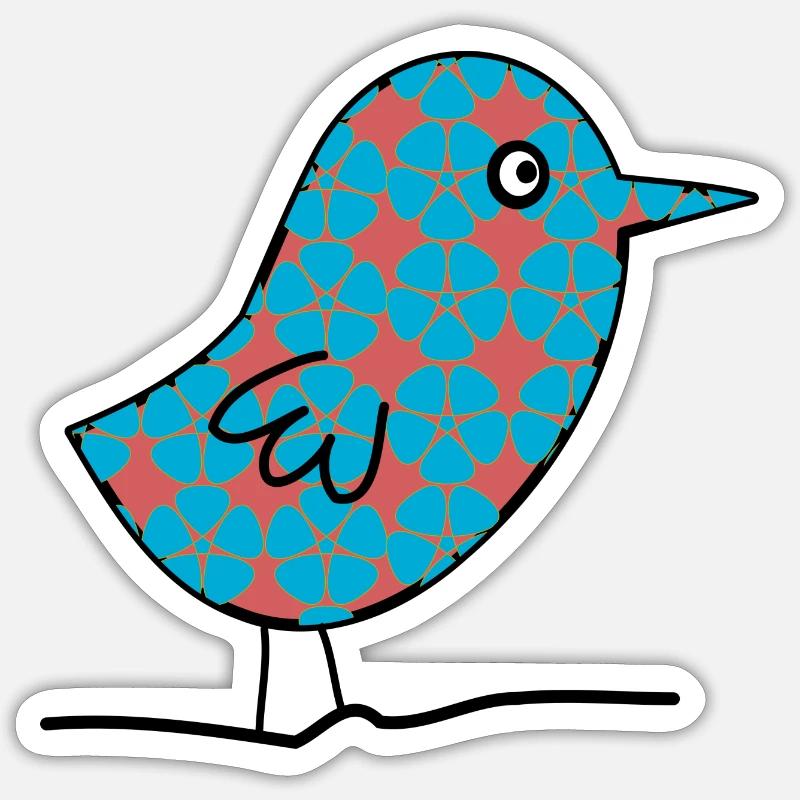 VOGEL. EULE. EULE. VOGEL. NACHT. NATUR - Sticker Größe S (10 x 10 cm) - Mattweiß