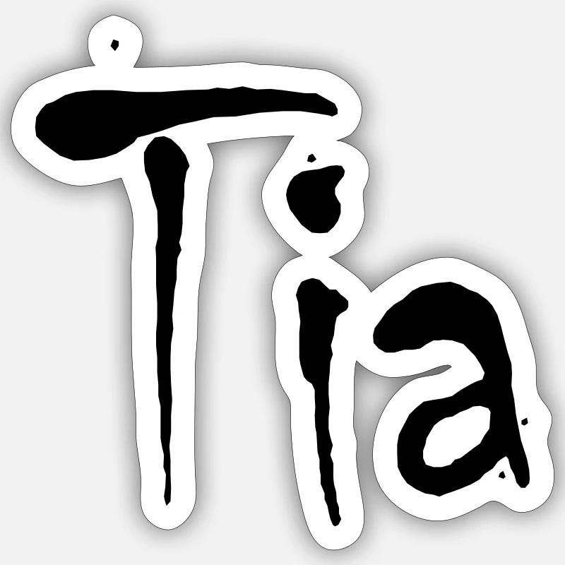 Tia - Sticker size S (10 x 10 cm) - white matte