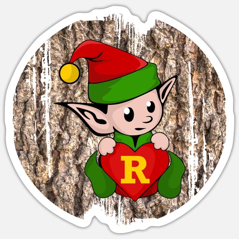 eleven r - Sticker size S (10 x 10 cm) - white matte