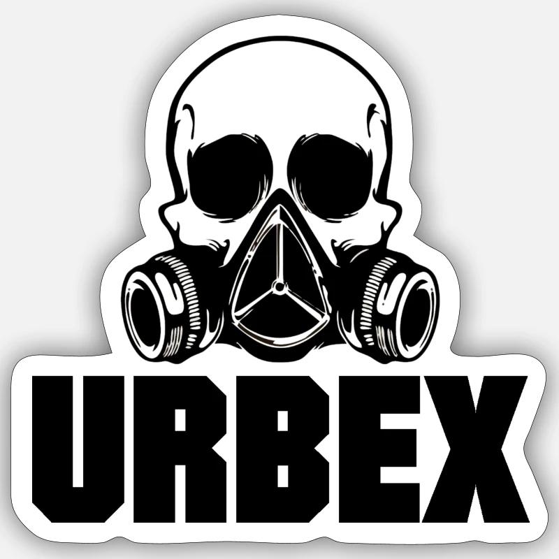 urbex - Sticker Größe S (10 x 10 cm) - Mattweiß