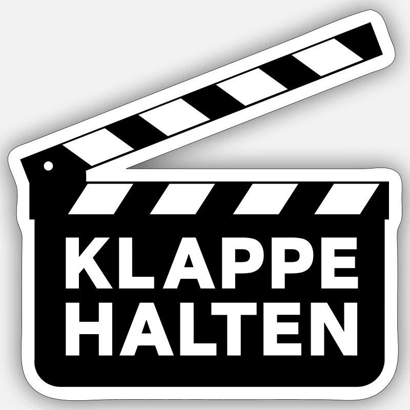 Klappe halten Sticker Größe S (10 x 10 cm)