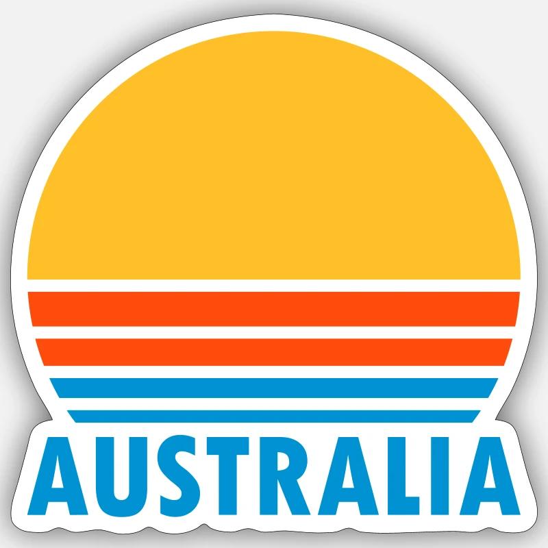 Australia (split sun) - Sticker size S (10 x 10 cm) - white matte