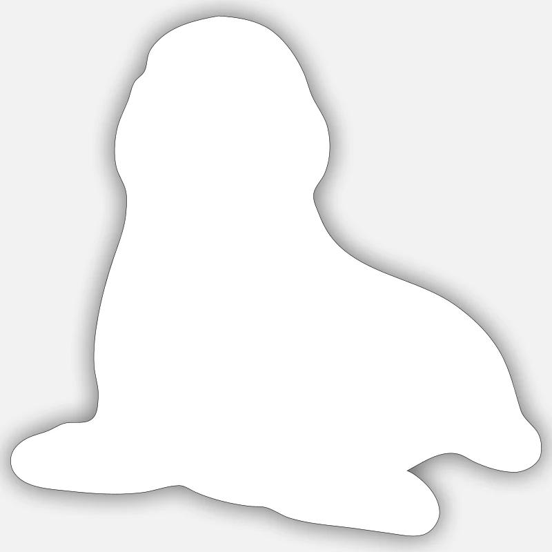 walross - Sticker Größe S (10 x 10 cm) - Mattweiß