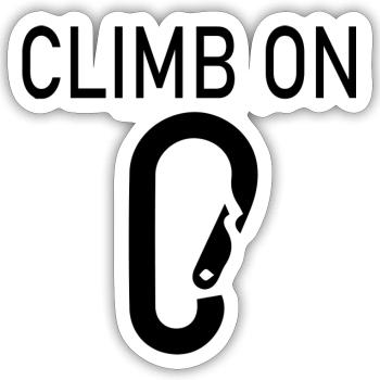 Bouldern Klettern Climbing - Sticker Größe S (10 x 10 cm) - Mattweiß - Vorne