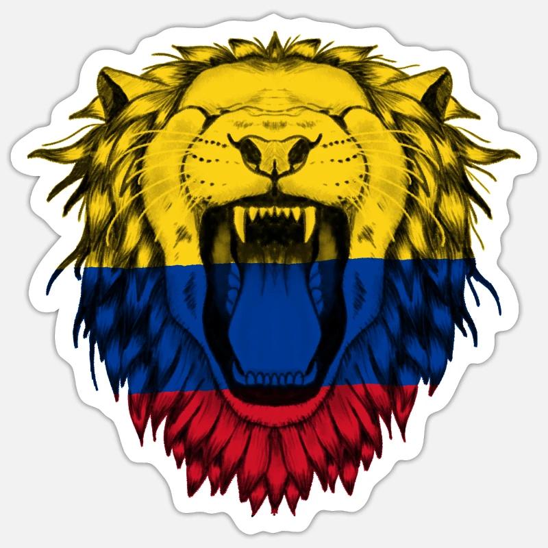 Colombie - Sticker taille S (10 x 10 cm) - blanc mat