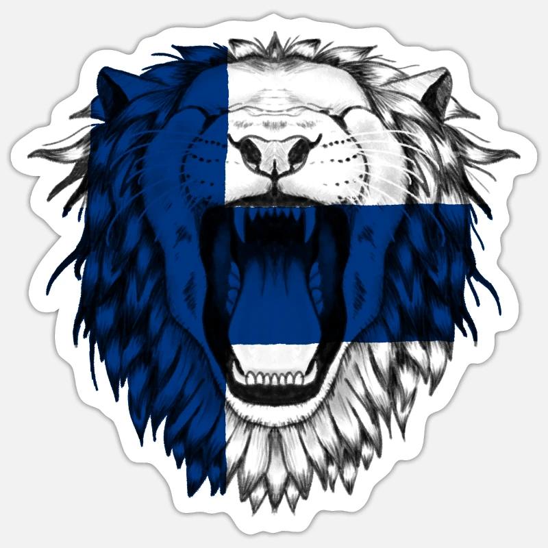 Finlande - Sticker taille S (10 x 10 cm) - blanc mat