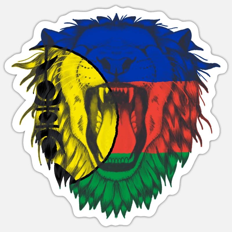 Neukaledonien - Sticker Größe S (10 x 10 cm) - Mattweiß