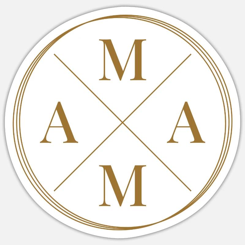 Mama Mutter Muttertag - Sticker Größe S (10 x 10 cm) - Mattweiß