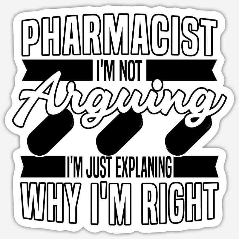 Pharmacist - Sticker size S (10 x 10 cm) - white matte