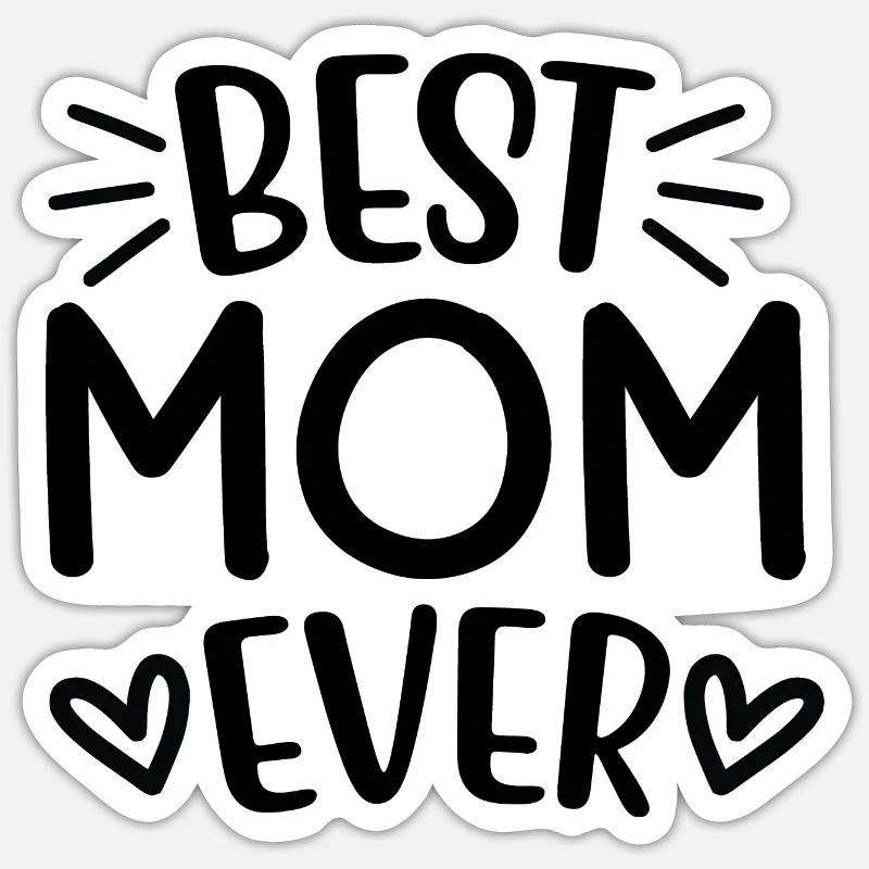 Beste Mama - Sticker Größe S (10 x 10 cm) - Mattweiß
