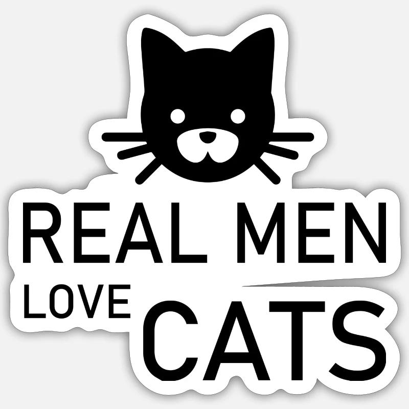 Chat Katze - Sticker taille S (10 x 10 cm) - blanc mat