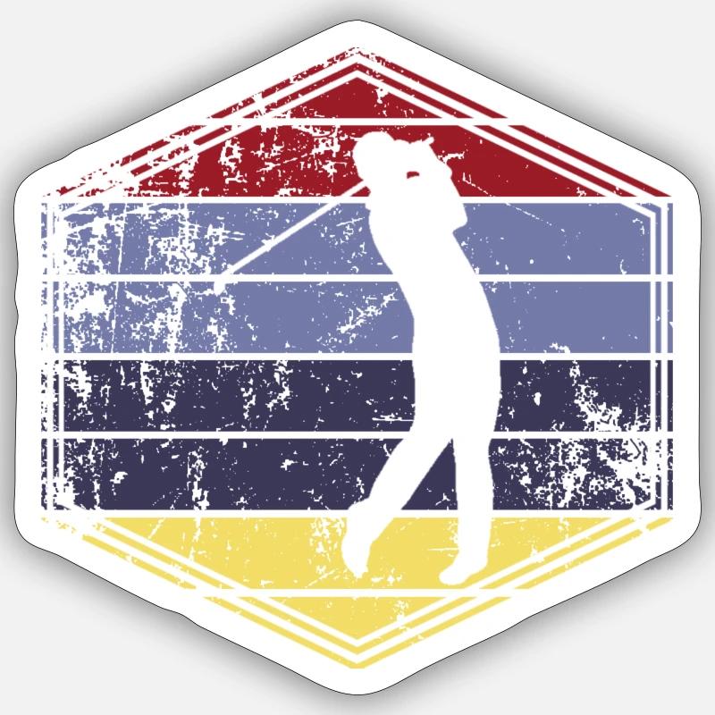 Golf - Sticker Größe S (10 x 10 cm) - Mattweiß