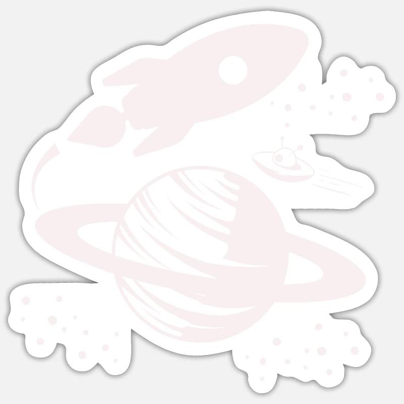 Astronaut - Space Rocket Universe Planet Sticker size S (10 x 10 cm)