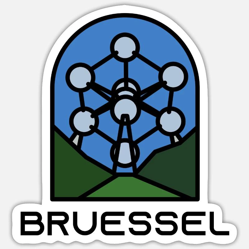 Brüssel Sticker Größe S (10 x 10 cm)