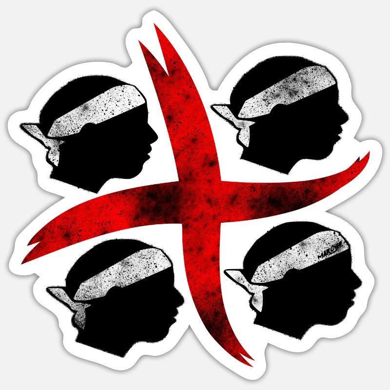 4 Mori Stained - Sticker formato S (10 x 10 cm) - bianco opaco