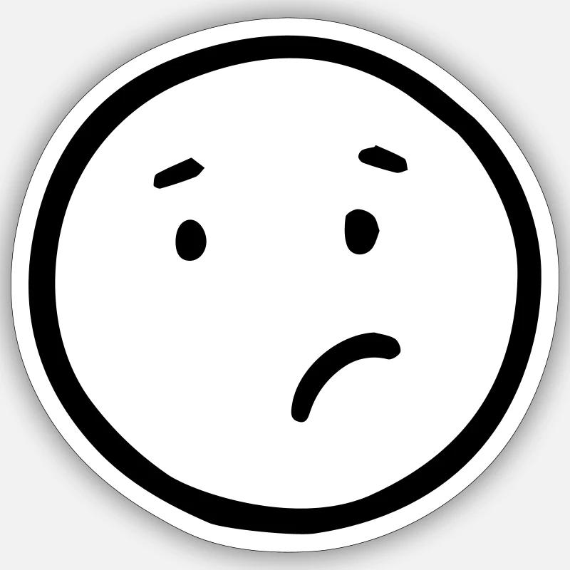 Verwirrt Sticker Größe S (10 x 10 cm)