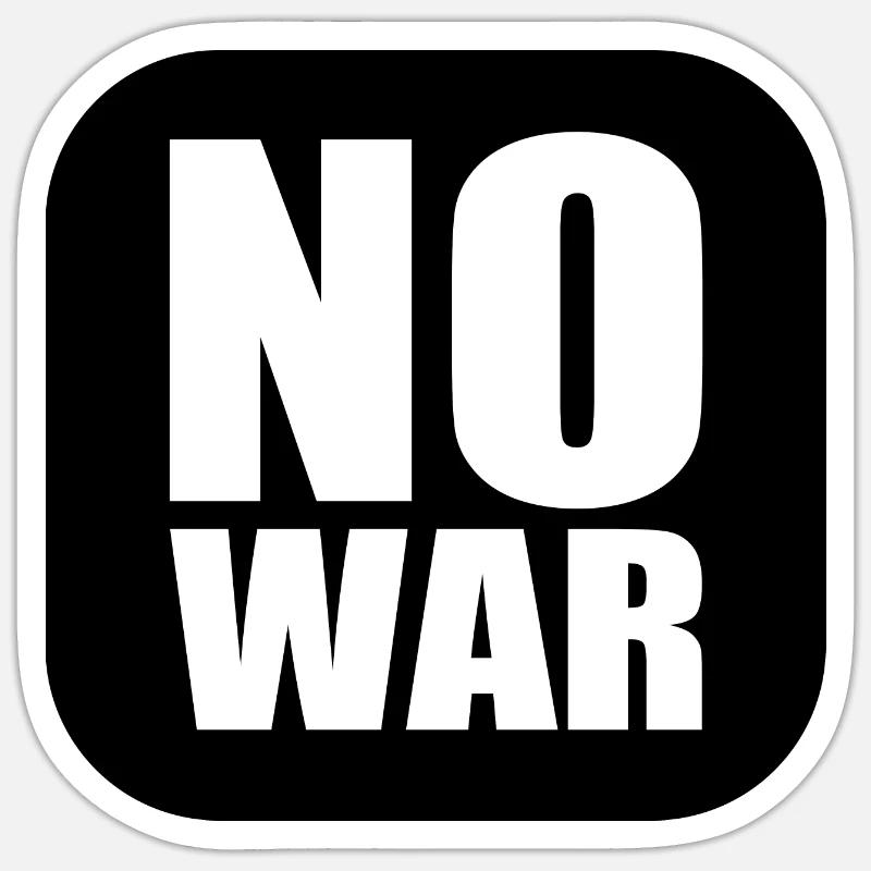 No war - Sticker Größe S (10 x 10 cm) - Mattweiß