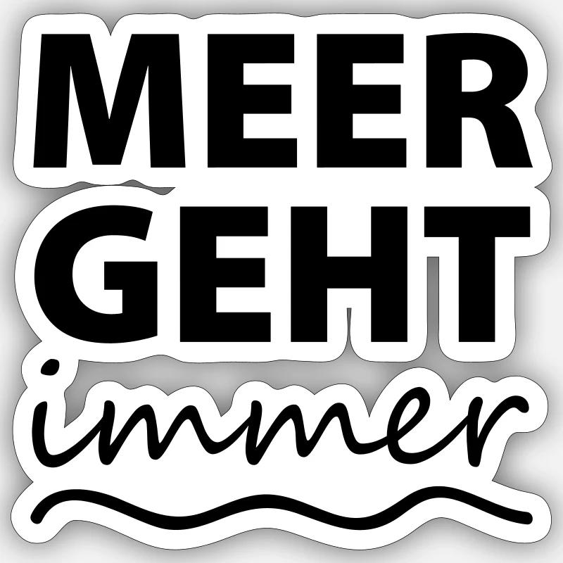 Meer Spruch Sticker Größe S (10 x 10 cm)