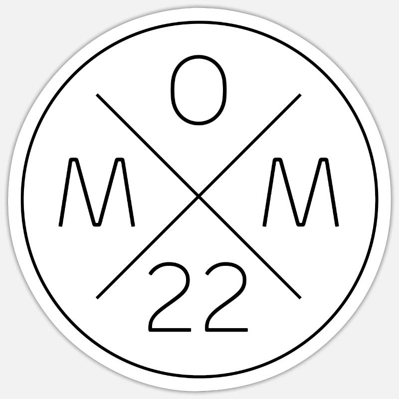 Mom Mutter Mama Geschenkidee 2022 22 - Sticker Größe S (10 x 10 cm) - Mattweiß