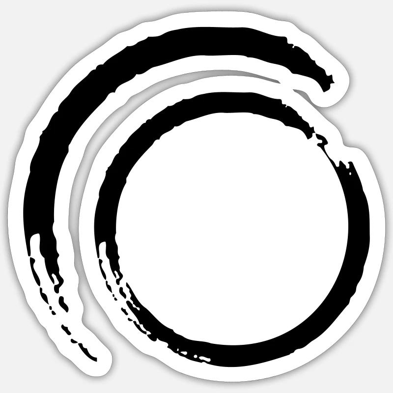 Cercle - Sticker taille S (10 x 10 cm) - blanc mat