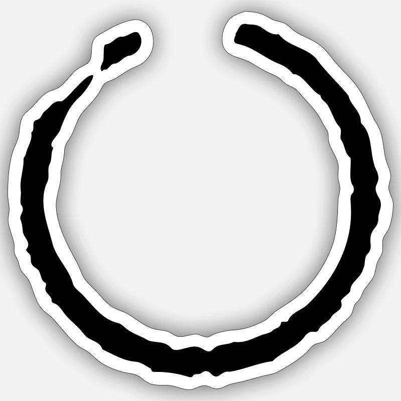 Cercle - Sticker taille S (10 x 10 cm) - blanc mat