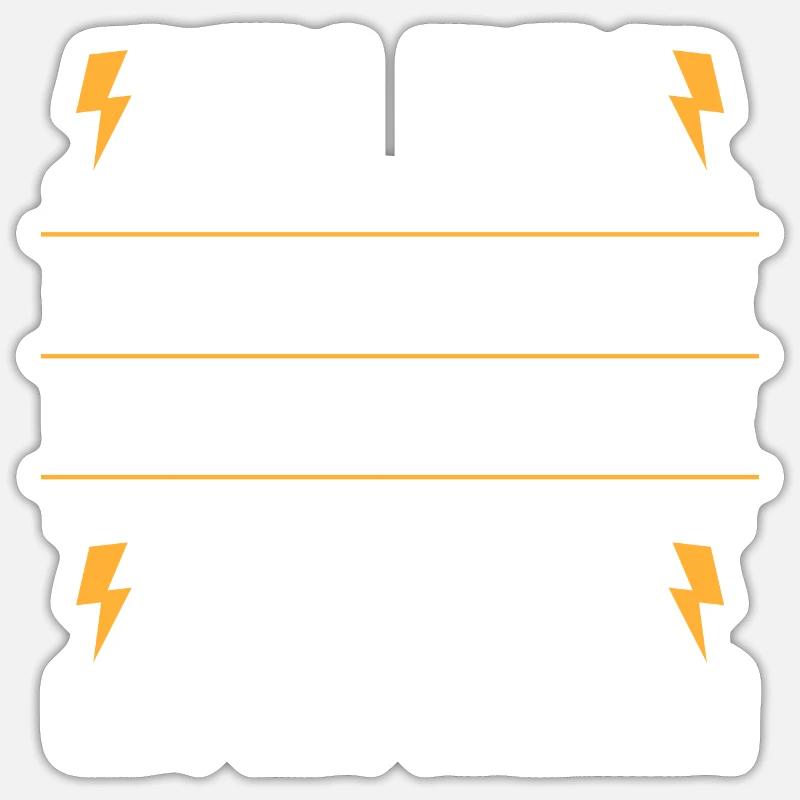Ich bin Eletricker Elecktriker Elektreker Ele - Sticker Größe S (10 x 10 cm) - Mattweiß