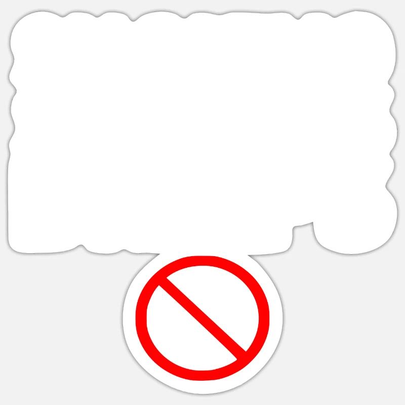Smoking shrinks the biceps - Sticker size S (10 x 10 cm) - white matte