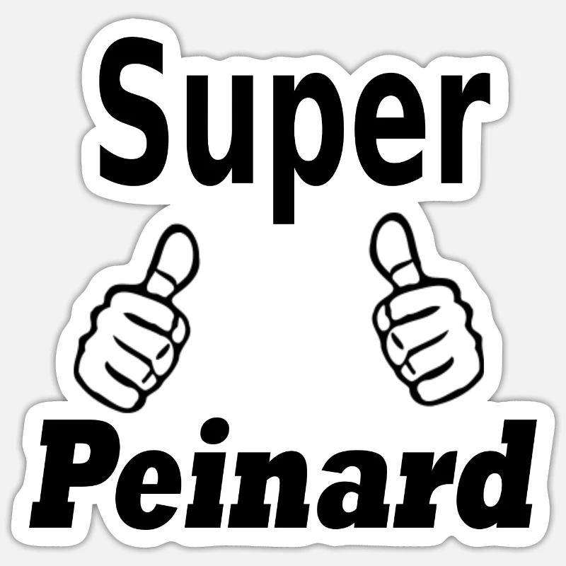 super peinard - Sticker taille S (10 x 10 cm) - blanc mat