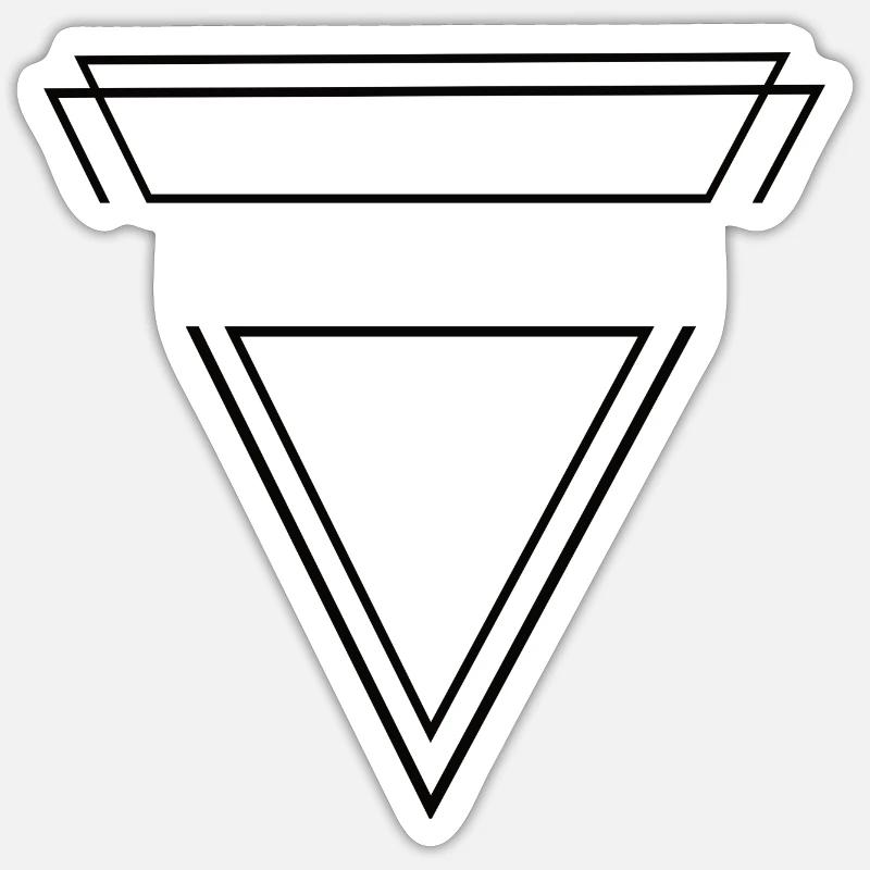 Triangle black Sticker size S (10 x 10 cm)