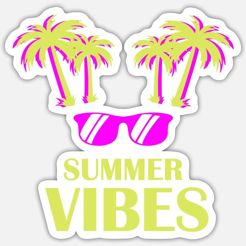 Summer Vibes - Sticker size S (10 x 10 cm) - white matte