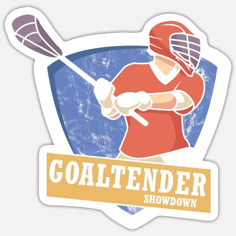 Lacrosse - Sticker size S (10 x 10 cm) - white matte