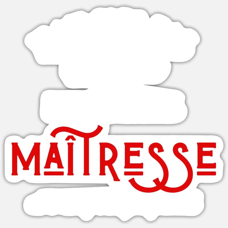 Pas parfaite mais maîtresse - Sticker taille S (10 x 10 cm) - blanc mat