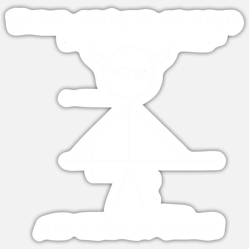 stehendw2 Sticker Größe S (10 x 10 cm)